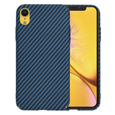  Techsuit - Karbonit Szálház - iPhone XR - Ciánkék tok