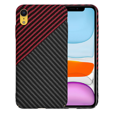  Techsuit - Karbonit Szálhéj - iPhone XR - Piros Vortex tok