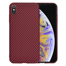  Techsuit - Karbonit Szálház - iPhone XS Max - Piros tok