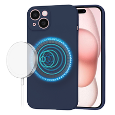  Techsuit - SoftFlex MagSafe - iPhone 15 - Tengerészkék tok