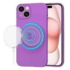  Techsuit - SoftFlex MagSafe - iPhone 15 - Lila tok