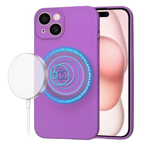 Techsuit - SoftFlex MagSafe - iPhone 15 - Lila tok Techsuit - SoftFlex MagSafe - iPhone 15 - Lila tok