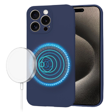  Techsuit - SoftFlex MagSafe - iPhone 15 Pro Max - Sötétkék tok