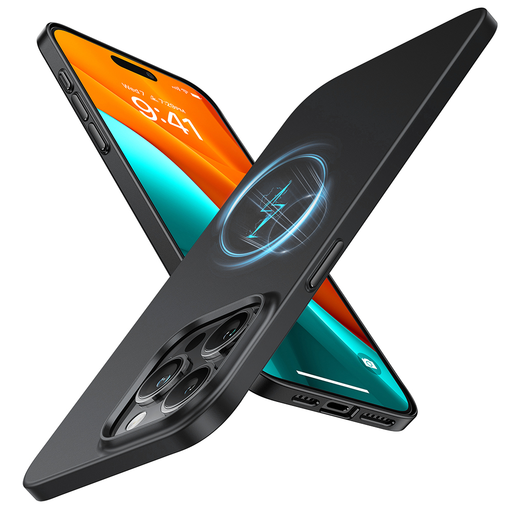 Torras - OriginFit-Mag Sorozat - iPhone 15 Pro Max - Fekete tok Torras - OriginFit-Mag Sorozat - iPhone 15 Pro Max - Fekete tok