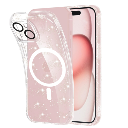 Techsuit - SparkleSkin MagSafe sorozat - iPhone 15 - Átlátszó tok Techsuit - SparkleSkin MagSafe sorozat - iPhone 15 - Átlátszó tok