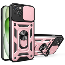  Techsuit - CamShield sorozat - iPhone 15 - Rózsaarany tok