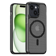  Techsuit - CarbonFuse MagSafe - iPhone 15 - Fekete tok