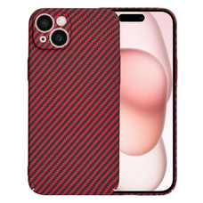  Techsuit - Karbonszálas héj - iPhone 15 - Piros tok