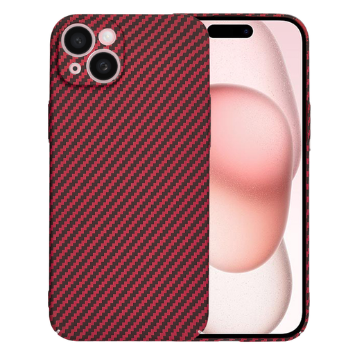 Techsuit - Karbonszálas héj - iPhone 15 - Piros tok Techsuit - Karbonszálas héj - iPhone 15 - Piros tok