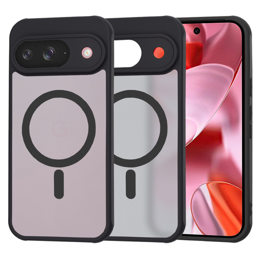 Techsuit - HaloFrost MagSafe Sorozat - Google Pixel 9 - Fekete tok Techsuit - HaloFrost MagSafe Sorozat - Google Pixel 9 - Fekete tok