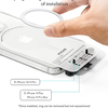  ESR - HaloLock adapter (2 darabos) - Kompatibilis MagSafe vezeték nélküli töltéssel, univerzális telefontartó Samsung és iPhone készülékekhez - Fehér - 4. kép
