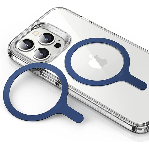  ESR - HaloLock adapter (2 darab) - Kompatibilis a MagSafe vezeték nélküli töltéssel, univerzális telefontartó gyűrű Samsunghoz és iPhone-hoz - Kék