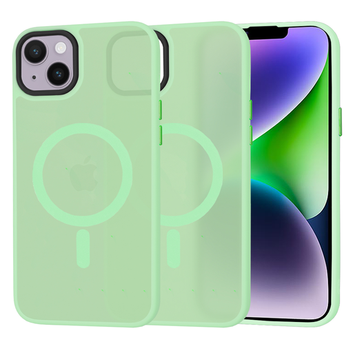 Techsuit - HaloFrost MagSafe Sorozat - iPhone 14 Plus - Világoszöld tok Techsuit - HaloFrost MagSafe Sorozat - iPhone 14 Plus - Világoszöld tok
