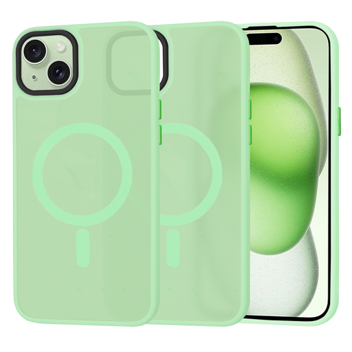 Techsuit - HaloFrost MagSafe Sorozat - iPhone 15 Plus - Világoszöld tok Techsuit - HaloFrost MagSafe Sorozat - iPhone 15 Plus - Világoszöld tok