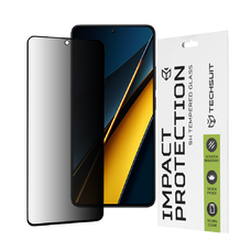 Techsuit - 111D Privacy Teljes Ragasztás - Xiaomi Poco X6 Pro - Fekete üvegfólia