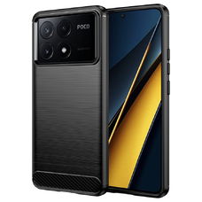  Techsuit - Karbon Szilikon - Xiaomi Poco X6 Pro - Fekete tok