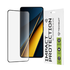  Techsuit - 111D Teljes Borítású / Teljes Ragasztású Üveg - Xiaomi Poco X6 Pro - Fekete üvegfólia