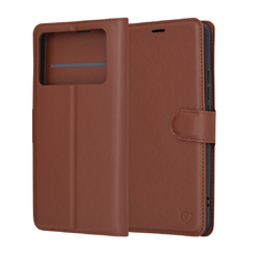  Techsuit - Bőrtok - Xiaomi Poco X6 Pro - Barna tok