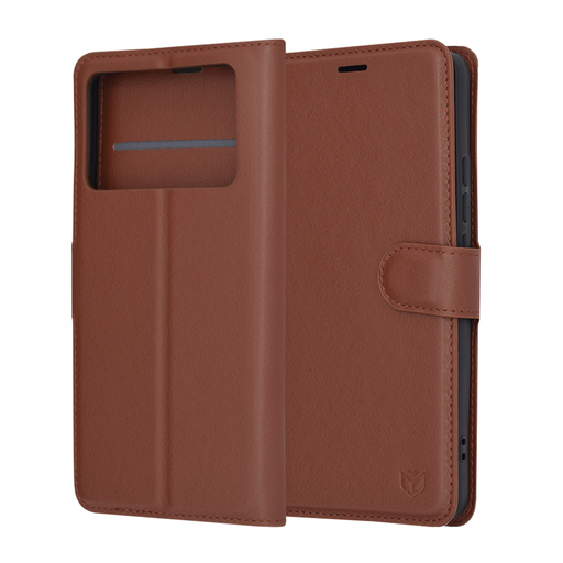 Techsuit - Bőrtok - Xiaomi Poco X6 Pro - Barna tok Techsuit - Bőrtok - Xiaomi Poco X6 Pro - Barna tok