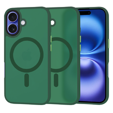  Techsuit - HaloFrost MagSafe Sorozat - iPhone 16 - Éjféli Zöld tok