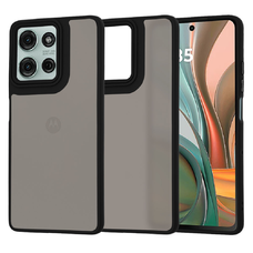  Techsuit - HaloFrost Széria - Motorola Moto G75 - Füst Fekete tok