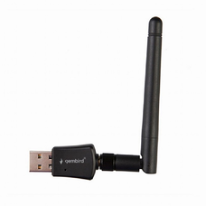 GEMBIRD hálózati kártya USB A leválasztható antennával WiFi WNP-UA300P-02 fekete