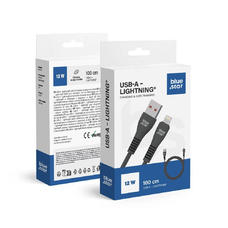 BLUE STAR kábel USB A - Lightning 2A 12W DC99I 1 m fekete