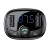 Baseus T-Typed FM Transmitter és Bluetooth autós töltő MP3 2xUSB és TF microSD 3.4A fekete (CCTM-01) - 2. kép