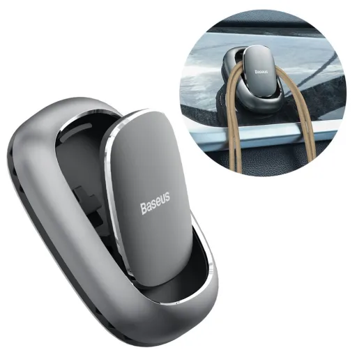 Baseus Beetle 2x Univerzális öntapadós tároló csipesz szürke (ACGGJK-0G)