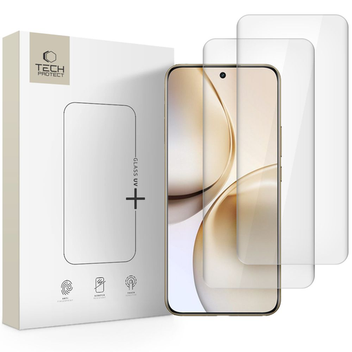 Tech-protect Glass Uv+ edzett üveg 2-csomag Realme 14 Pro Plus átlátszó üvegfólia Tech-protect Glass Uv+ edzett üveg 2-csomag Realme 14 Pro Plus átlátszó üvegfólia