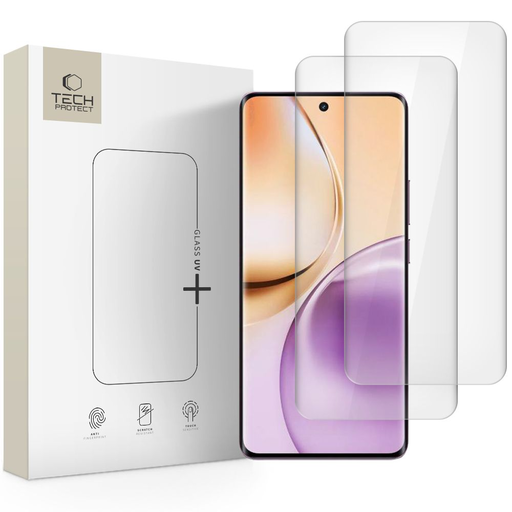 Tech-Protect Glass UV+ 2-csomag Realme 14 Pro 5G üvegfólia átlátszó Tech-Protect Glass UV+ 2-csomag Realme 14 Pro 5G üvegfólia átlátszó