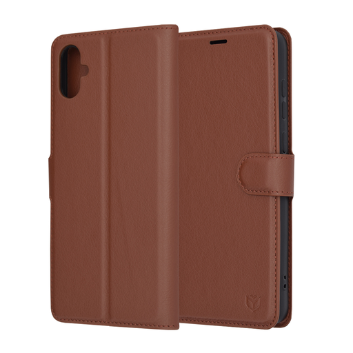 Techsuit - Bőr Tok - Samsung Galaxy A05 - Barna tok Techsuit - Bőr Tok - Samsung Galaxy A05 - Barna tok
