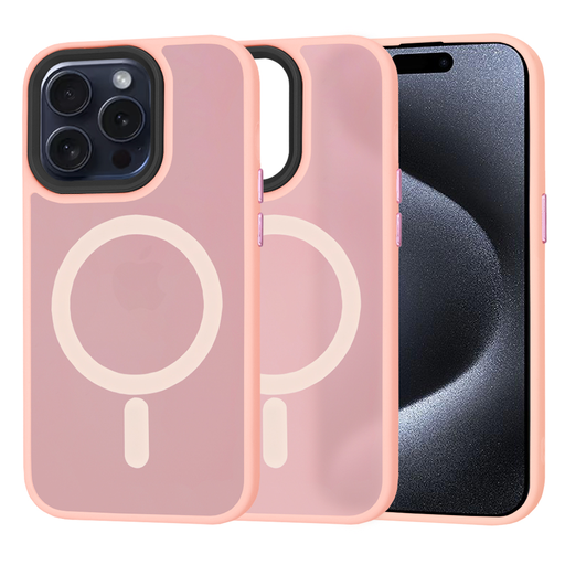 Techsuit - HaloFrost MagSafe Séria - iPhone 15 Pro - Ružové puzdro