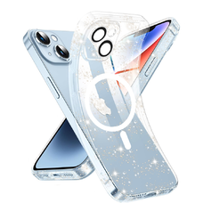  Techsuit - SparkleSkin MagSafe Sorozat - iPhone 14 - Átlátszó tok