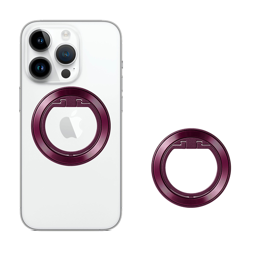  Techsuit - MagSafe telefontartó gyűrű (MPR2) - Kerek forma, alumínium ötvözet - Bordó