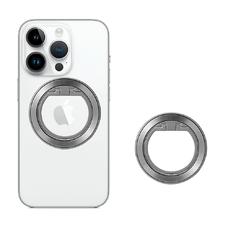  Techsuit - MagSafe telefontartó gyűrű (MPR2) - kerek alak, alumínium ötvözet - ezüst