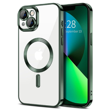  Techsuit - Luxus Kristály MagSafe - iPhone 13 - Mélyzöld tok