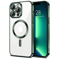  Techsuit - Luxus Kristály MagSafe - iPhone 13 Pro - Mélyzöld tok