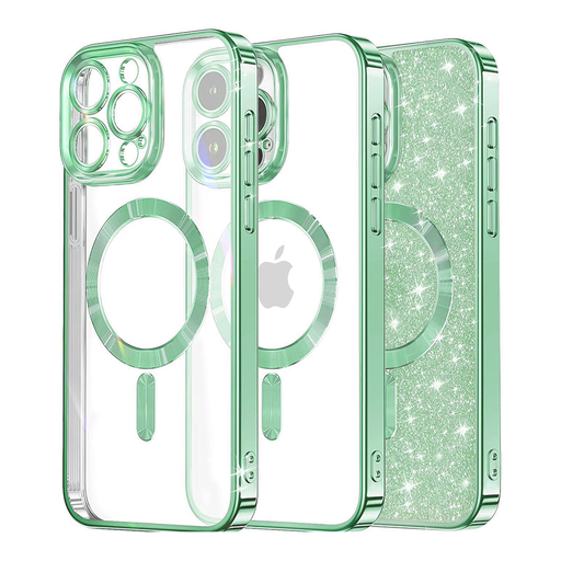 Techsuit - Luxuskategóriás Csillogó MagSafe - iPhone 12 Pro - Világoszöld tok Techsuit - Luxuskategóriás Csillogó MagSafe - iPhone 12 Pro - Világoszöld tok