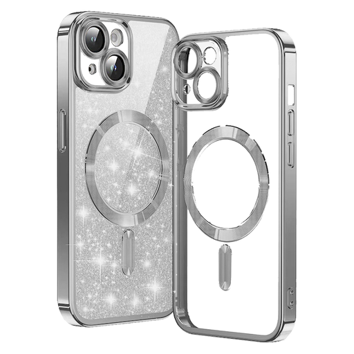 Techsuit - Luxus Csillogó MagSafe - iPhone 13 - Ezüst tok Techsuit - Luxus Csillogó MagSafe - iPhone 13 - Ezüst tok
