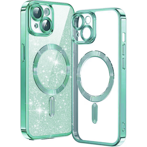 Techsuit - Luxusszintű Csillogó MagSafe - iPhone 13 - Világoszöld tok Techsuit - Luxusszintű Csillogó MagSafe - iPhone 13 - Világoszöld tok