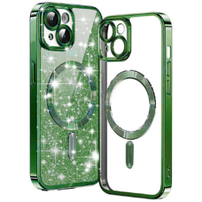  Techsuit - Luxus Csillogó MagSafe - iPhone 14 Plus - Mélyzöld tok