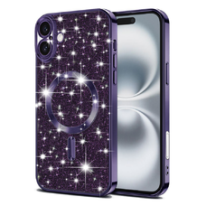  Techsuit - Luxus Csillogó MagSafe - iPhone 16 Plus - Mélylila tok
