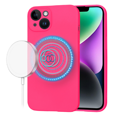  Techsuit - SoftFlex MagSafe - iPhone 14 - Élénk rózsaszín tok