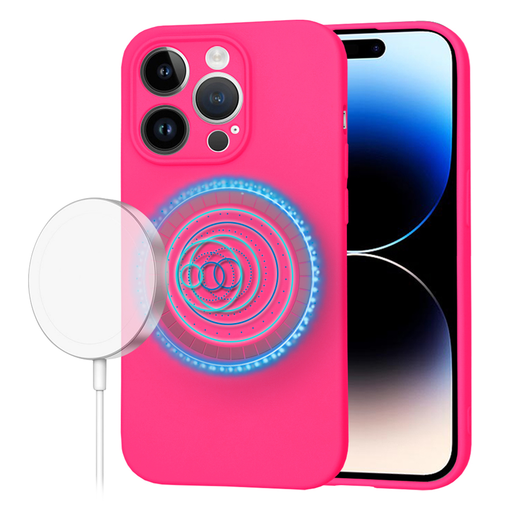 Techsuit - SoftFlex MagSafe tok - iPhone 14 Pro - Forró rózsaszín Techsuit - SoftFlex MagSafe tok - iPhone 14 Pro - Forró rózsaszín