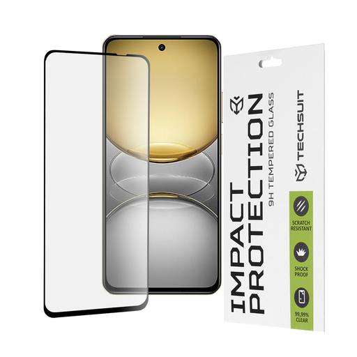 Techsuit - 111D Teljes Fedés / Teljes Ragasztás Üveg - Realme C75 - Fekete üvegfólia Techsuit - 111D Teljes Fedés / Teljes Ragasztás Üveg - Realme C75 - Fekete üvegfólia