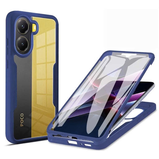 Techsuit - ColorVerse 360 sorozat + Képernyővédő - Xiaomi Poco X7 Pro - Kék tok Techsuit - ColorVerse 360 sorozat + Képernyővédő - Xiaomi Poco X7 Pro - Kék tok