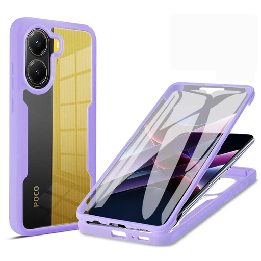 Techsuit - ColorVerse 360 sorozat + Képernyővédő - Xiaomi Poco X7 Pro - Lila tok Techsuit - ColorVerse 360 sorozat + Képernyővédő - Xiaomi Poco X7 Pro - Lila tok