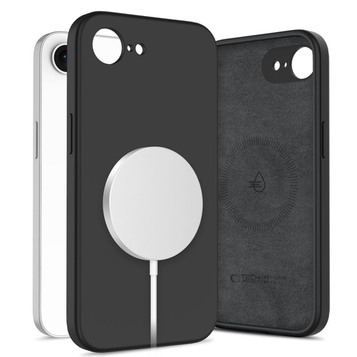 Tech-protect Liquid Silicone Magsafe iPhone 16e Fekete tok Tech-protect Liquid Silicone Magsafe iPhone 16e Fekete tok