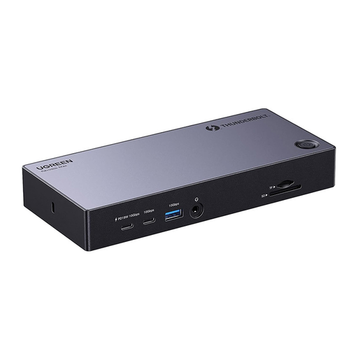 Ugreen Revodok Max 313 Thunderbolt 4 dokkolóállomás (2x USB 3.0, USB 3.2, USB-C 3.2, HDMI 2.1, DisplayPort 1.4, SD/microSD, RJ45, AUX 3.5mm, PD 140W)